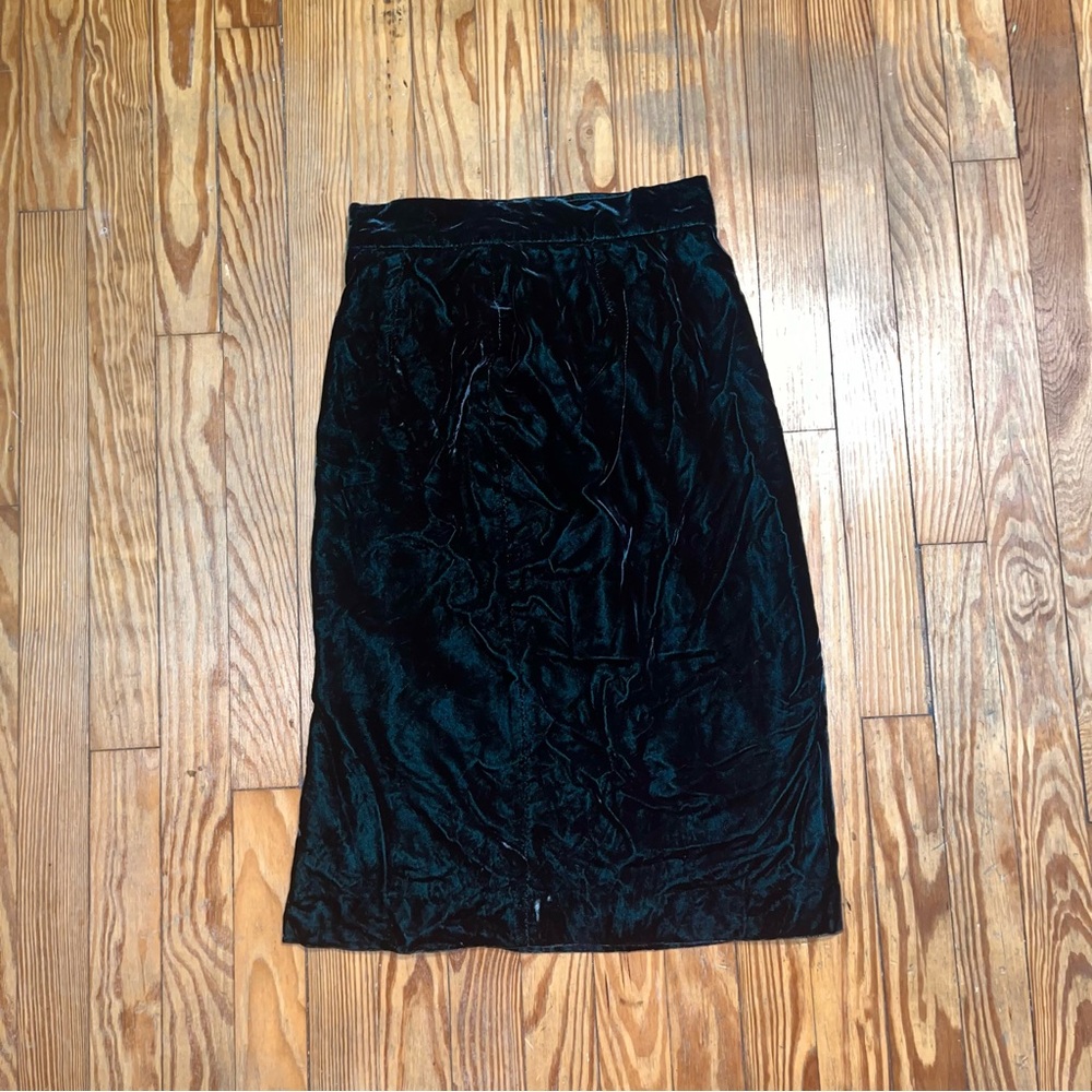 JH Collectibles Velvet Emerald Midi Skirt